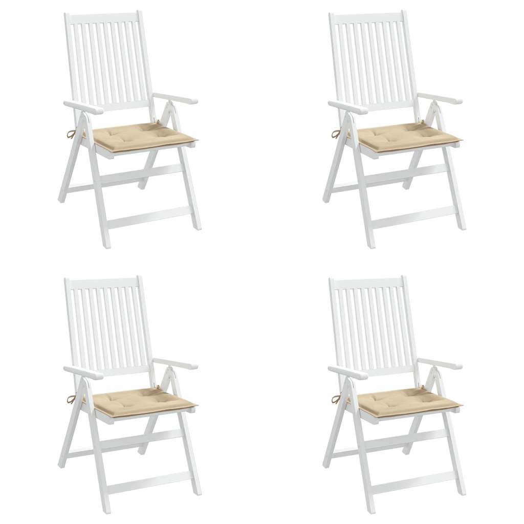 vidaXL Perne scaune de grădină 4 buc. bej 50x50x4 cm țesătură Oxford vidaXL Perne scaune de grădină 4 buc. bej 50x50x4 cm țesătură Oxford