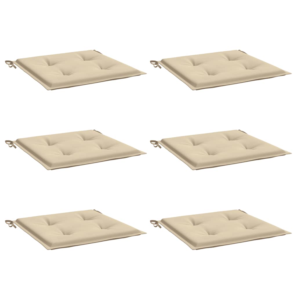 vidaXL Perne scaune de grădină 6 buc bej 50x50x4 cm țesătură Oxford vidaXL Perne scaune de grădină 6 buc bej 50x50x4 cm țesătură Oxford