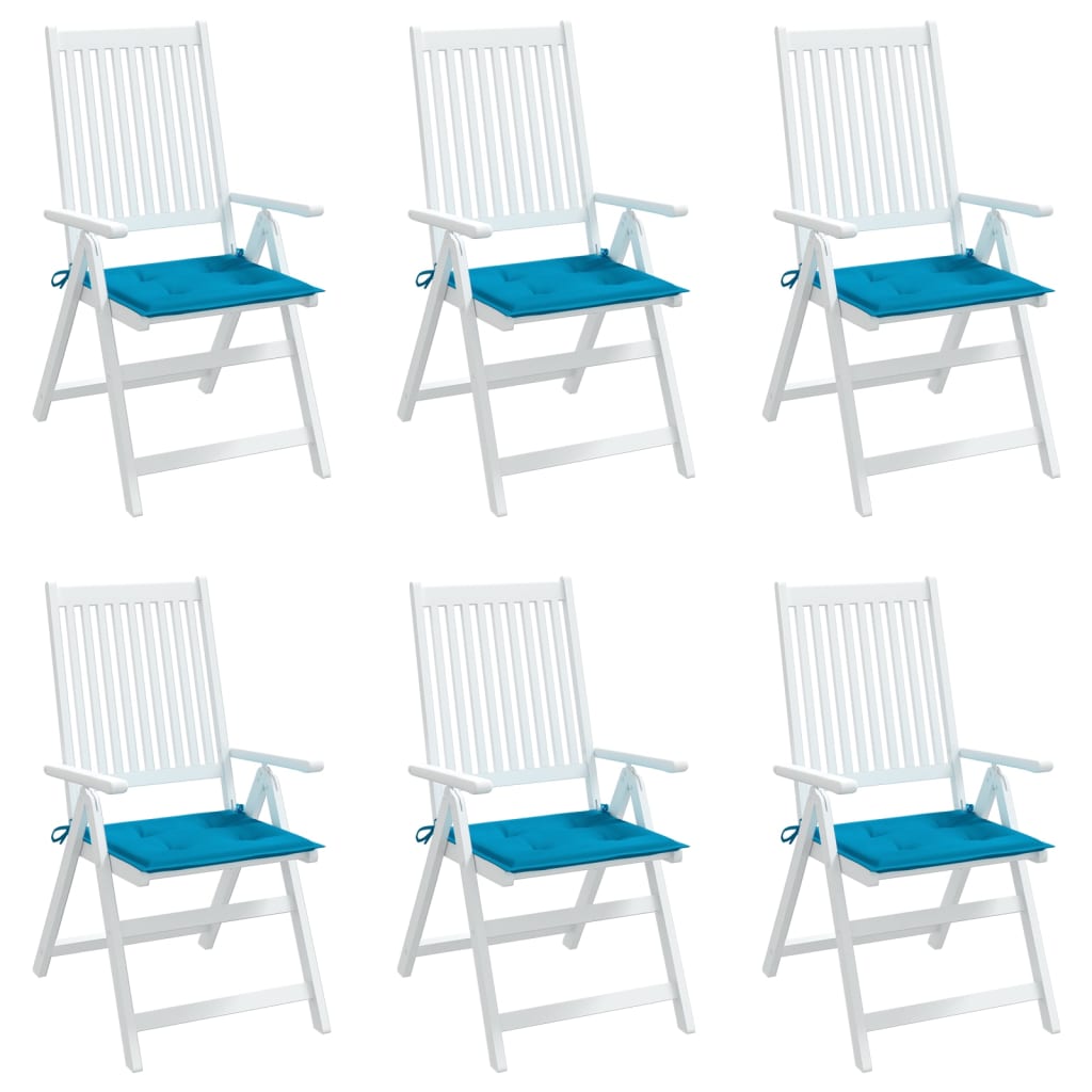 vidaXL Perne scaune grădină 6 buc. albastru 50x50x3 cm țesătură Oxford vidaXL Perne scaune grădină 6 buc. albastru 50x50x3 cm țesătură Oxford
