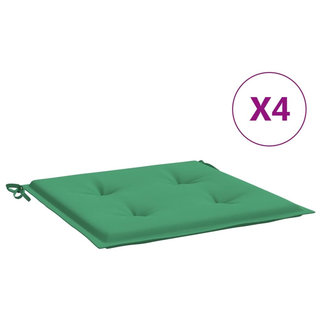 vidaXL Perne scaune de grădină 4 buc. verde 50x50x3 cm țesătură Oxford vidaXL Perne scaune de grădină 4 buc. verde 50x50x3 cm țesătură Oxford