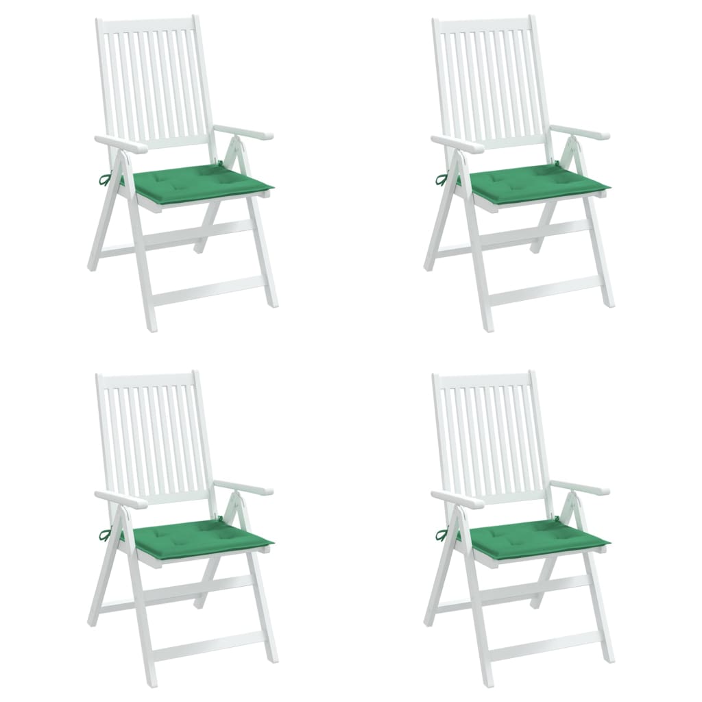 vidaXL Perne scaune de grădină 4 buc. verde 50x50x3 cm țesătură Oxford vidaXL Perne scaune de grădină 4 buc. verde 50x50x3 cm țesătură Oxford