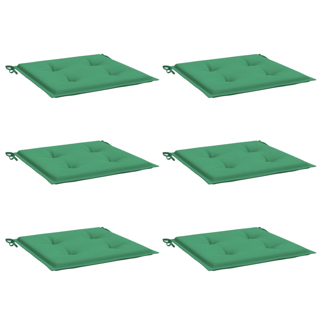 vidaXL Perne scaune de grădină 6 buc. verde 50x50x3 cm țesătură Oxford vidaXL Perne scaune de grădină 6 buc. verde 50x50x3 cm țesătură Oxford