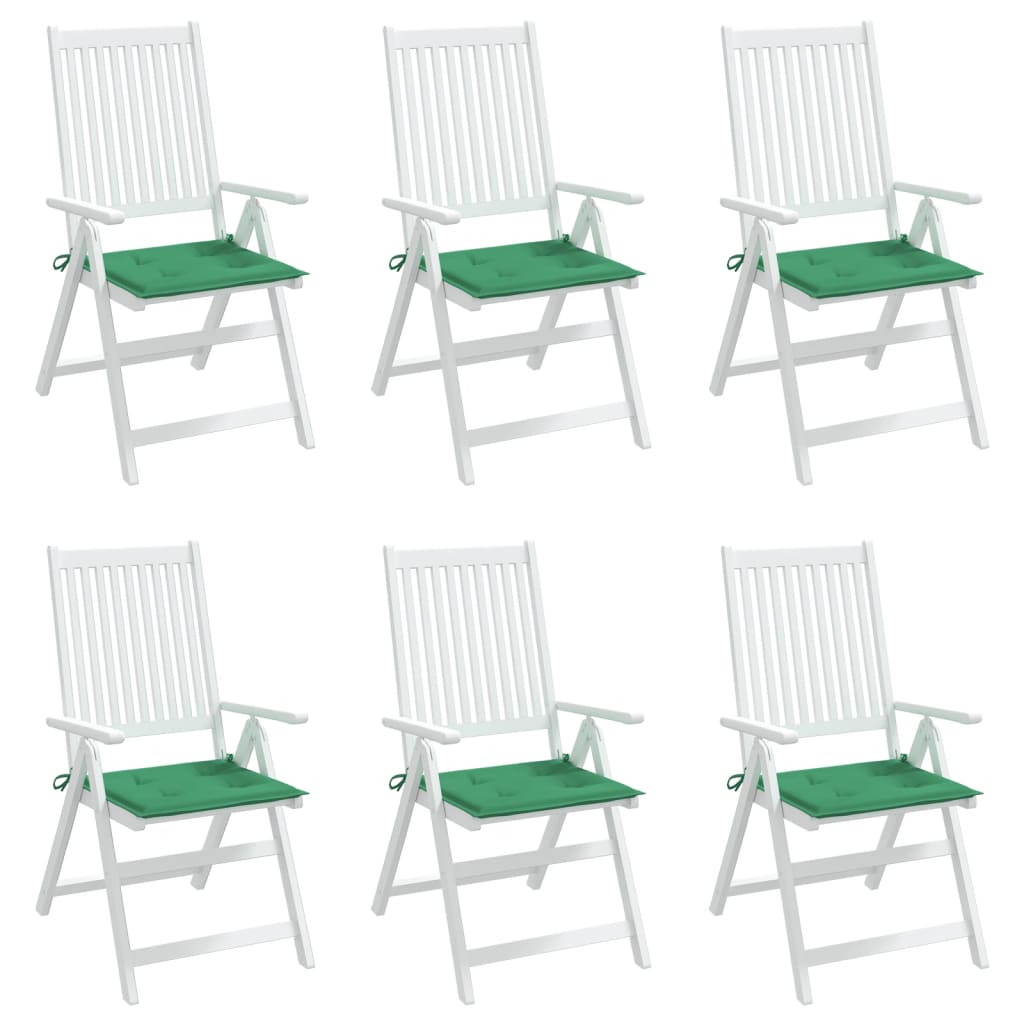 vidaXL Perne scaune de grădină 6 buc. verde 50x50x3 cm țesătură Oxford vidaXL Perne scaune de grădină 6 buc. verde 50x50x3 cm țesătură Oxford