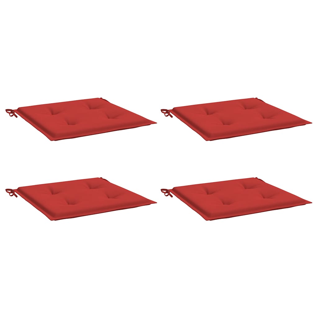 vidaXL Perne scaune de grădină 4 buc. roșu 50x50x4 cm țesătură Oxford vidaXL Perne scaune de grădină 4 buc. roșu 50x50x4 cm țesătură Oxford