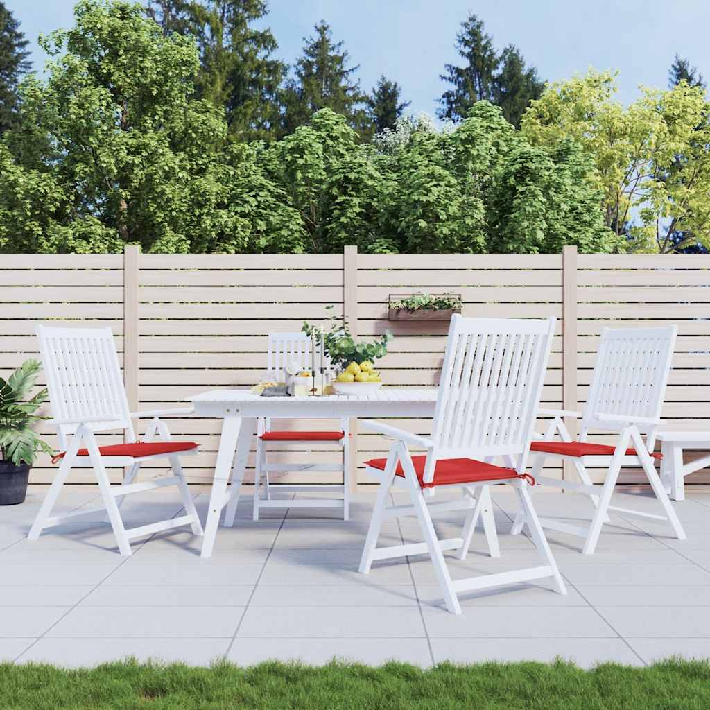 vidaXL Perne scaune de grădină 4 buc. roșu 50x50x4 cm țesătură Oxford vidaXL Perne scaune de grădină 4 buc. roșu 50x50x4 cm țesătură Oxford
