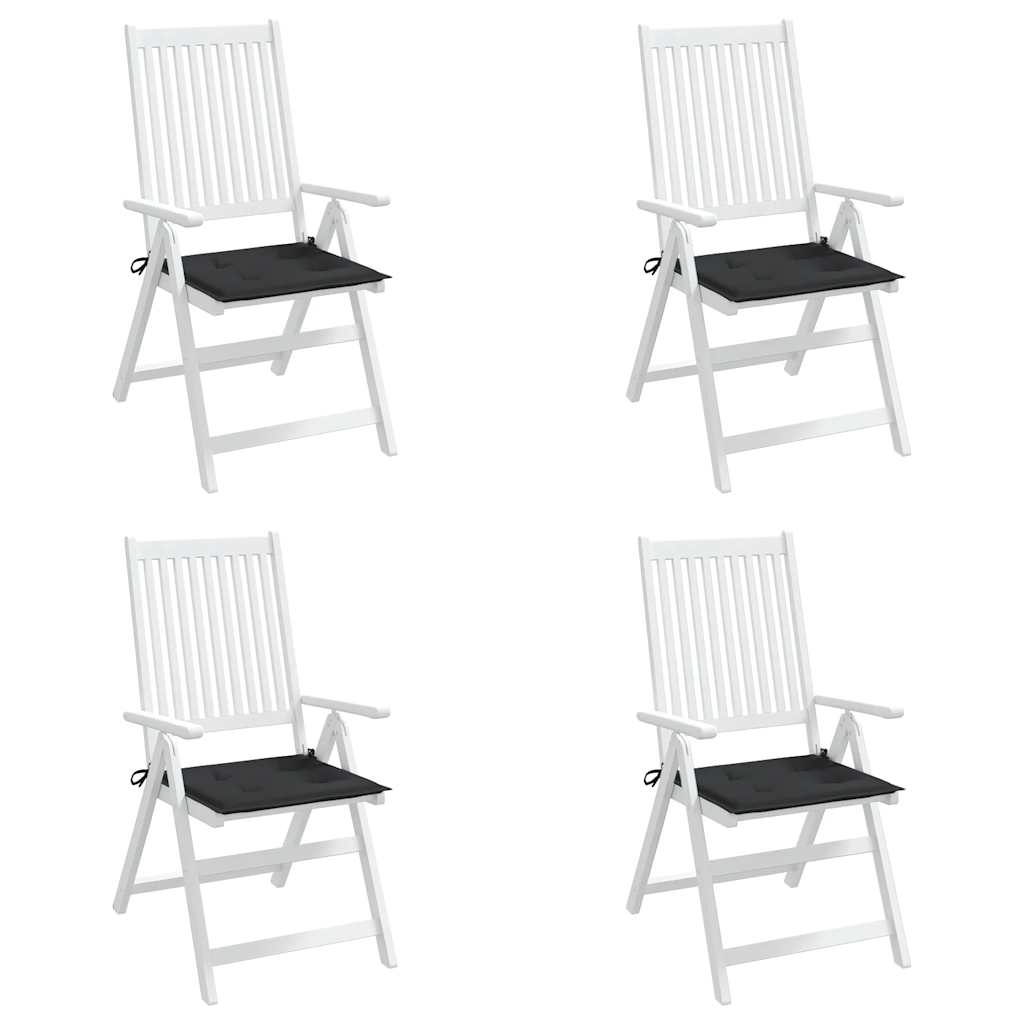 vidaXL Perne scaune grădină 4 buc. negru 50x50x4 cm țesătură Oxford vidaXL Perne scaune grădină 4 buc. negru 50x50x4 cm țesătură Oxford