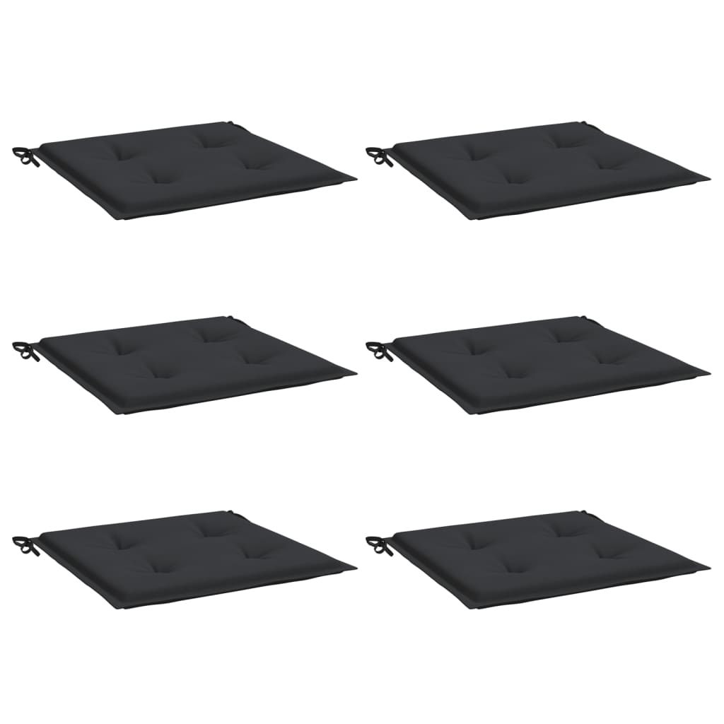 vidaXL Perne scaune grădină 6 buc. negru 50x50x3 cm țesătură Oxford vidaXL Perne scaune grădină 6 buc. negru 50x50x3 cm țesătură Oxford