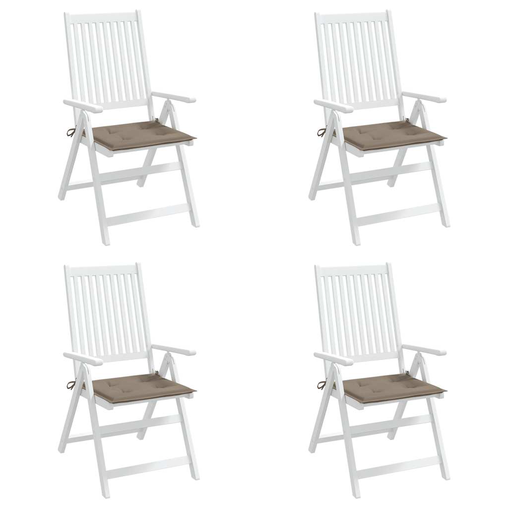 vidaXL Perne scaune grădină 4 buc. gri taupe 50x50x4cm țesătură Oxford vidaXL Perne scaune grădină 4 buc. gri taupe 50x50x4cm țesătură Oxford