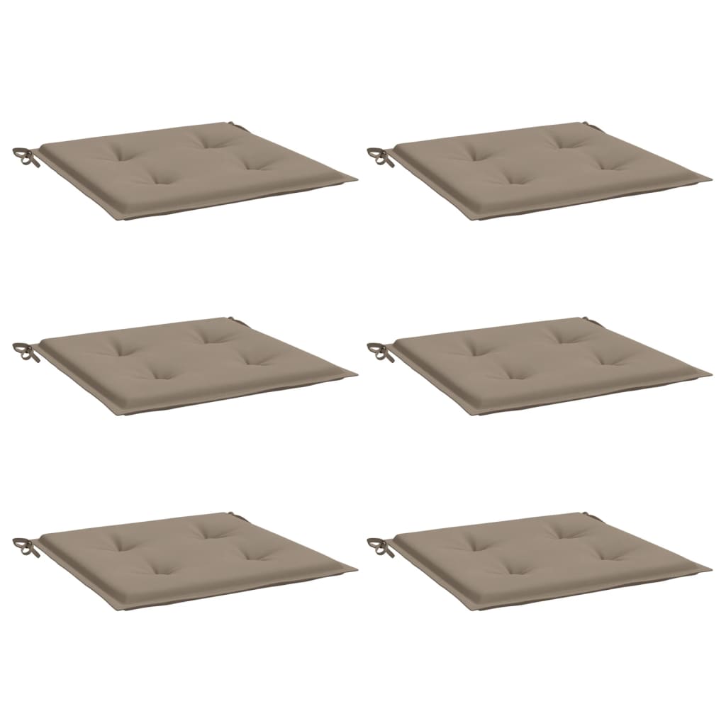 vidaXL Perne scaune grădină 6 buc. gri taupe 50x50x3cm țesătură Oxford vidaXL Perne scaune grădină 6 buc. gri taupe 50x50x3cm țesătură Oxford