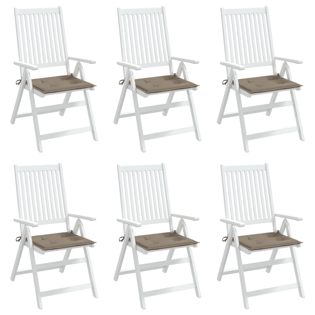vidaXL Perne scaune grădină 6 buc. gri taupe 50x50x3cm țesătură Oxford vidaXL Perne scaune grădină 6 buc. gri taupe 50x50x3cm țesătură Oxford