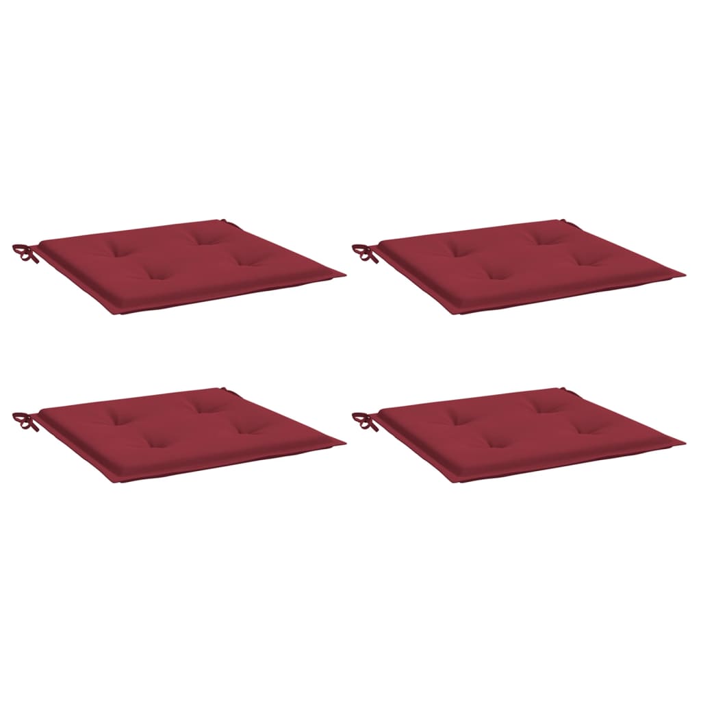vidaXL Perne scaune grădină 4 buc. roșu vin 50x50x3 cm țesătură Oxford vidaXL Perne scaune grădină 4 buc. roșu vin 50x50x3 cm țesătură Oxford