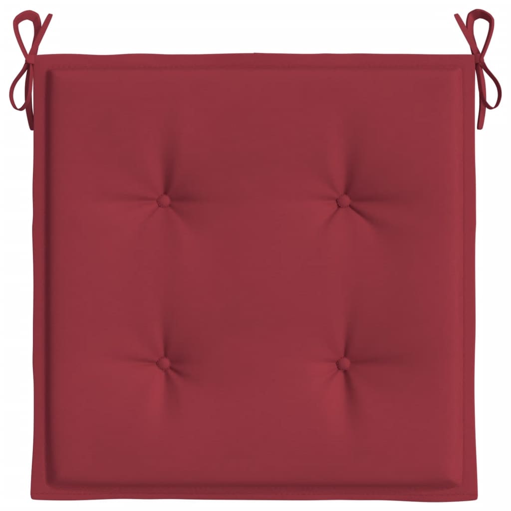 vidaXL Perne scaune grădină 6 buc. roșu vin 50x50x3 cm țesătură Oxford vidaXL Perne scaune grădină 6 buc. roșu vin 50x50x3 cm țesătură Oxford