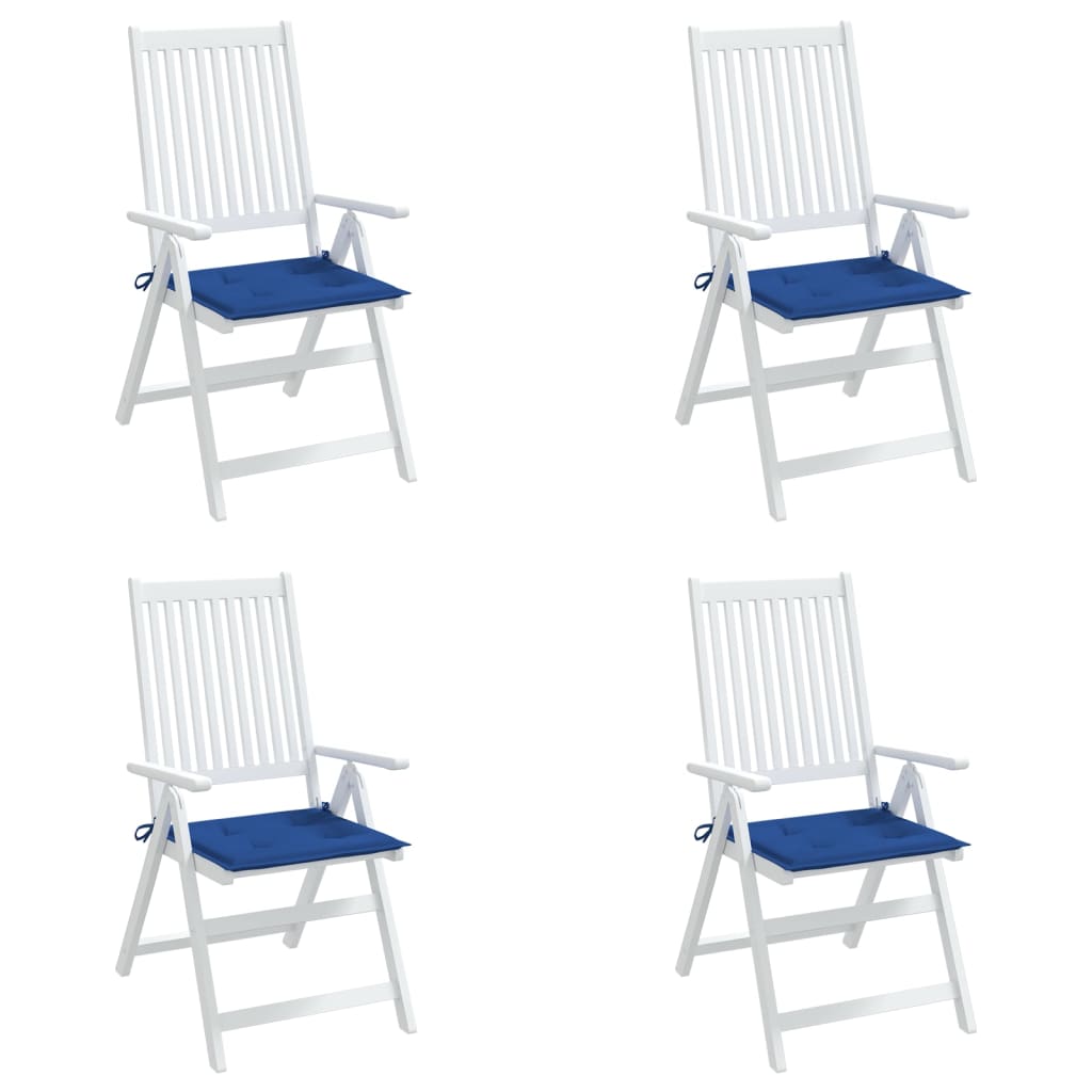 vidaXL Perne scaune grădină 4 buc. albastru 50x50x3 cm țesătură Oxford vidaXL Perne scaune grădină 4 buc. albastru 50x50x3 cm țesătură Oxford