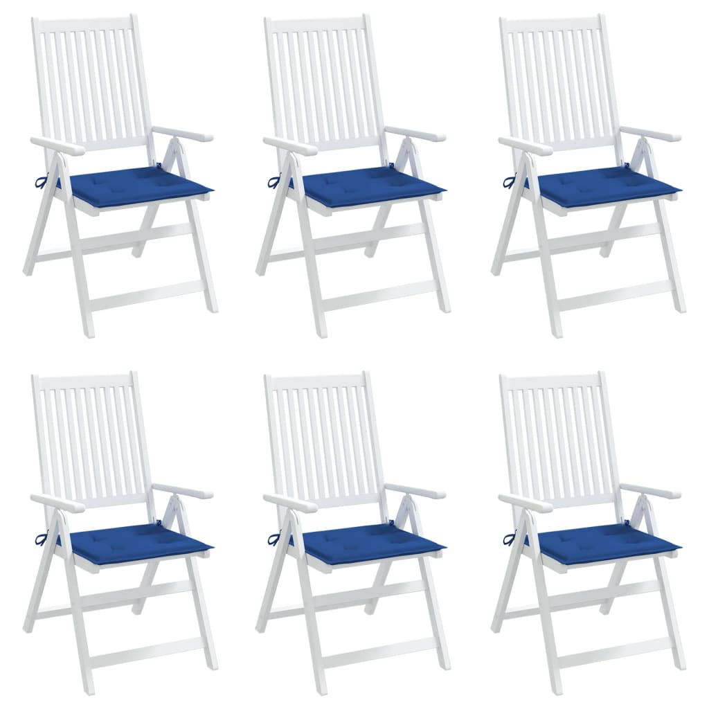 vidaXL Perne scaune grădină 6 buc. albastru 50x50x3 cm țesătură Oxford vidaXL Perne scaune grădină 6 buc. albastru 50x50x3 cm țesătură Oxford
