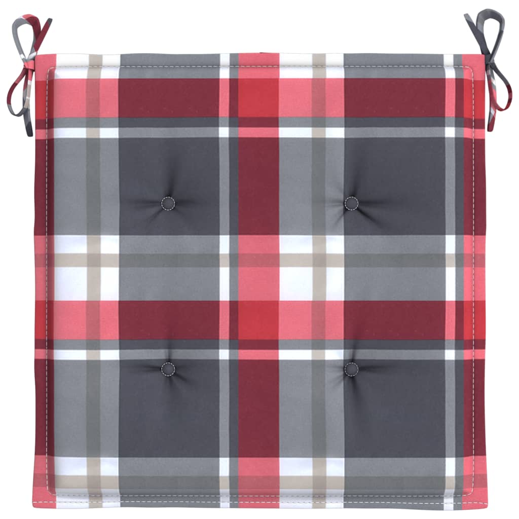 vidaXL Perne de scaun carouri roșii, 2 buc., 50x50x3 cm, textil Oxford vidaXL Perne de scaun carouri roșii, 2 buc., 50x50x3 cm, textil Oxford