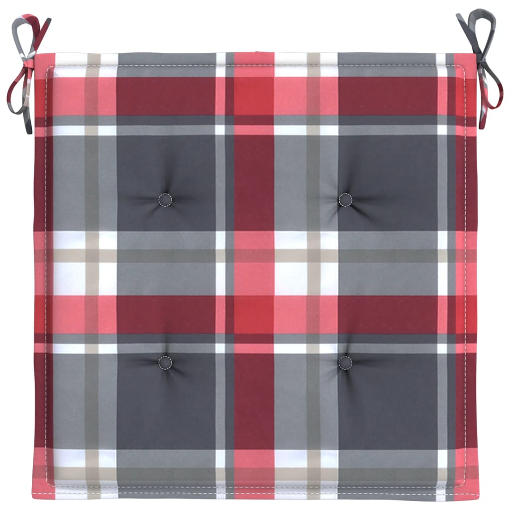 vidaXL Perne de scaun carouri roșii, 6 buc., 50x50x3 cm, textil Oxford vidaXL Perne de scaun carouri roșii, 6 buc., 50x50x3 cm, textil Oxford