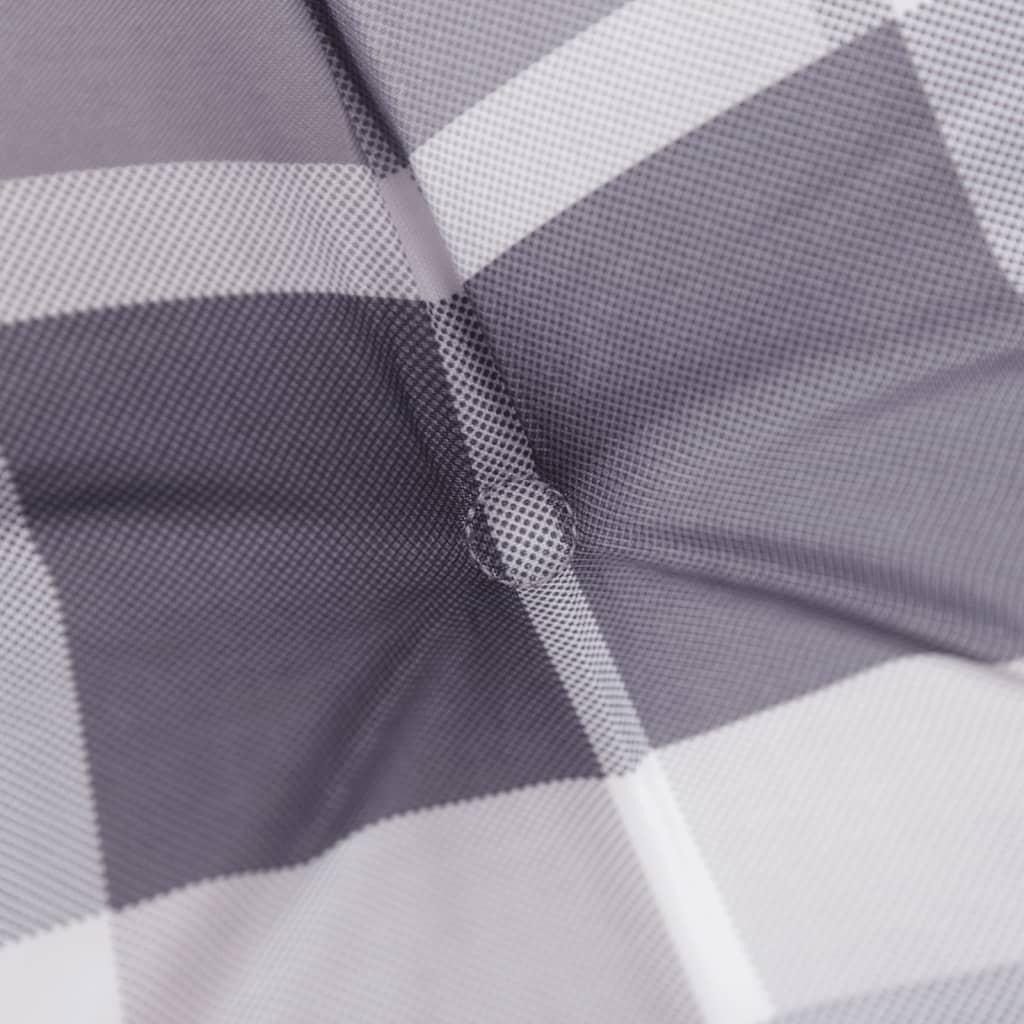 vidaXL Perne de scaun, carouri gri, 2 buc., 50x50x3 cm, textil Oxford