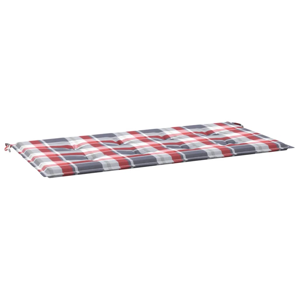 vidaXL Pernă bancă de grădină, roșu carouri, 100x50x3cm, textil Oxford
