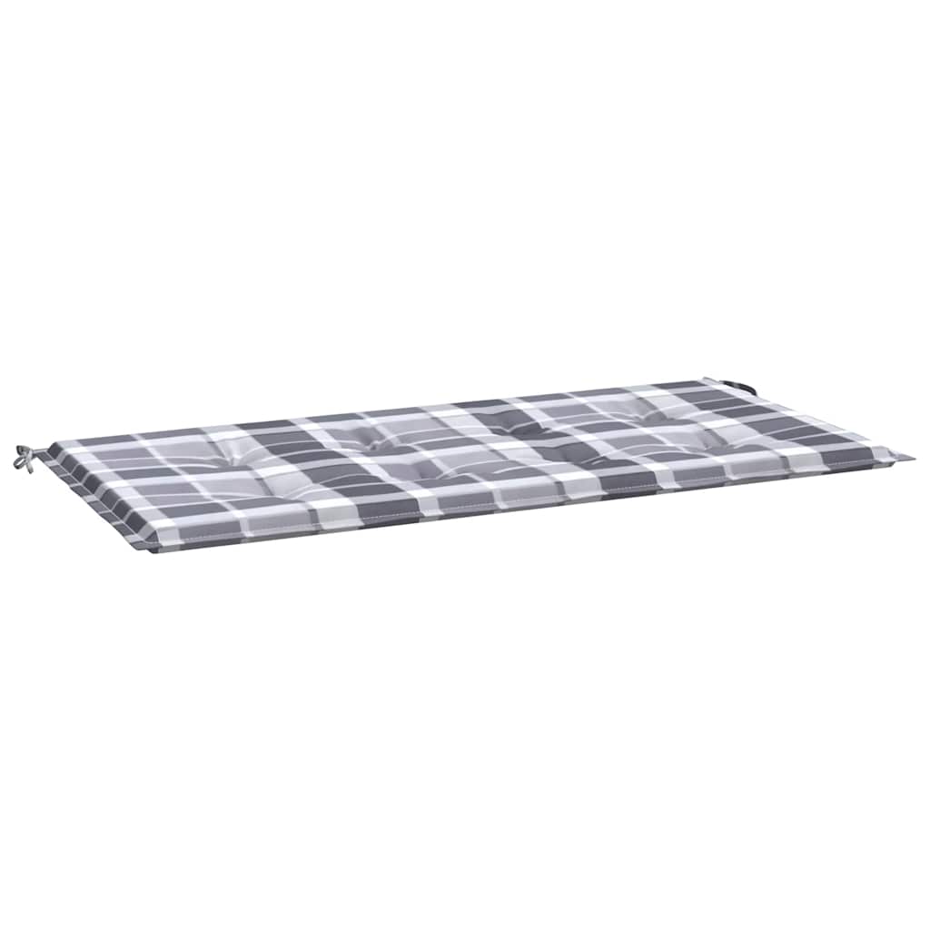 vidaXL Pernă bancă de grădină, gri carouri, 120x50x4 cm, textil Oxford vidaXL Pernă bancă de grădină, gri carouri, 120x50x4 cm, textil Oxford