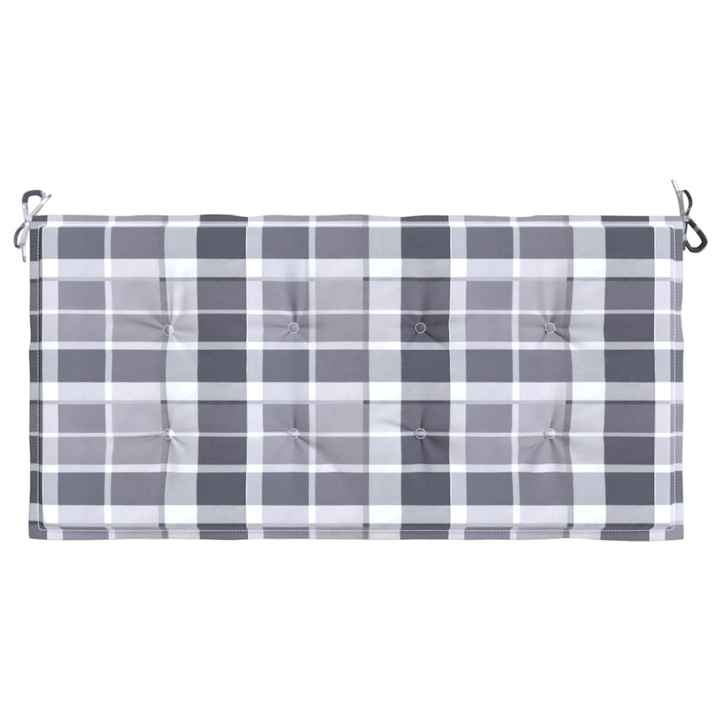 vidaXL Pernă bancă de grădină, gri carouri, 120x50x4 cm, textil Oxford vidaXL Pernă bancă de grădină, gri carouri, 120x50x4 cm, textil Oxford