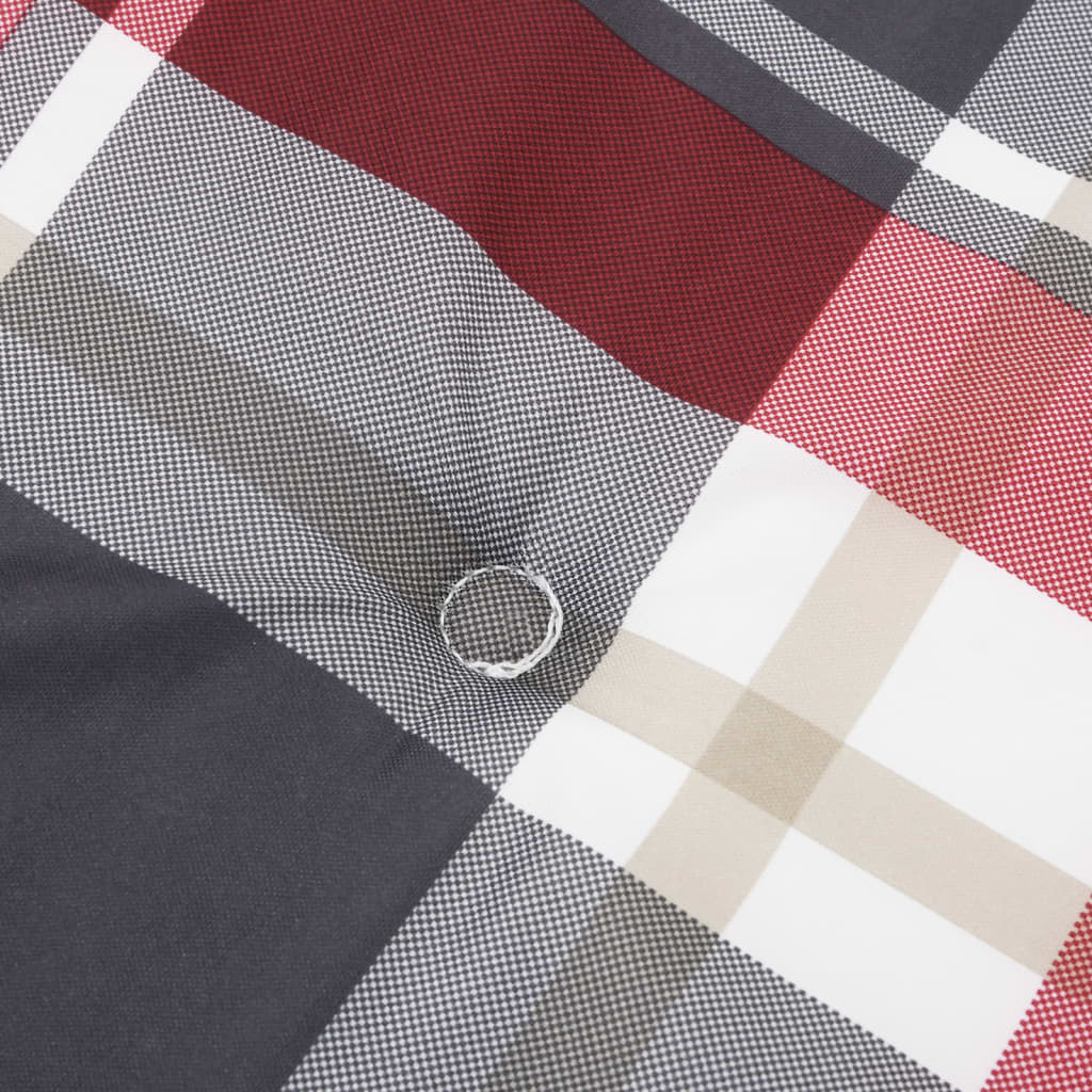 vidaXL Pernă bancă de grădină, roșu carouri, 180x50x3cm, textil Oxford