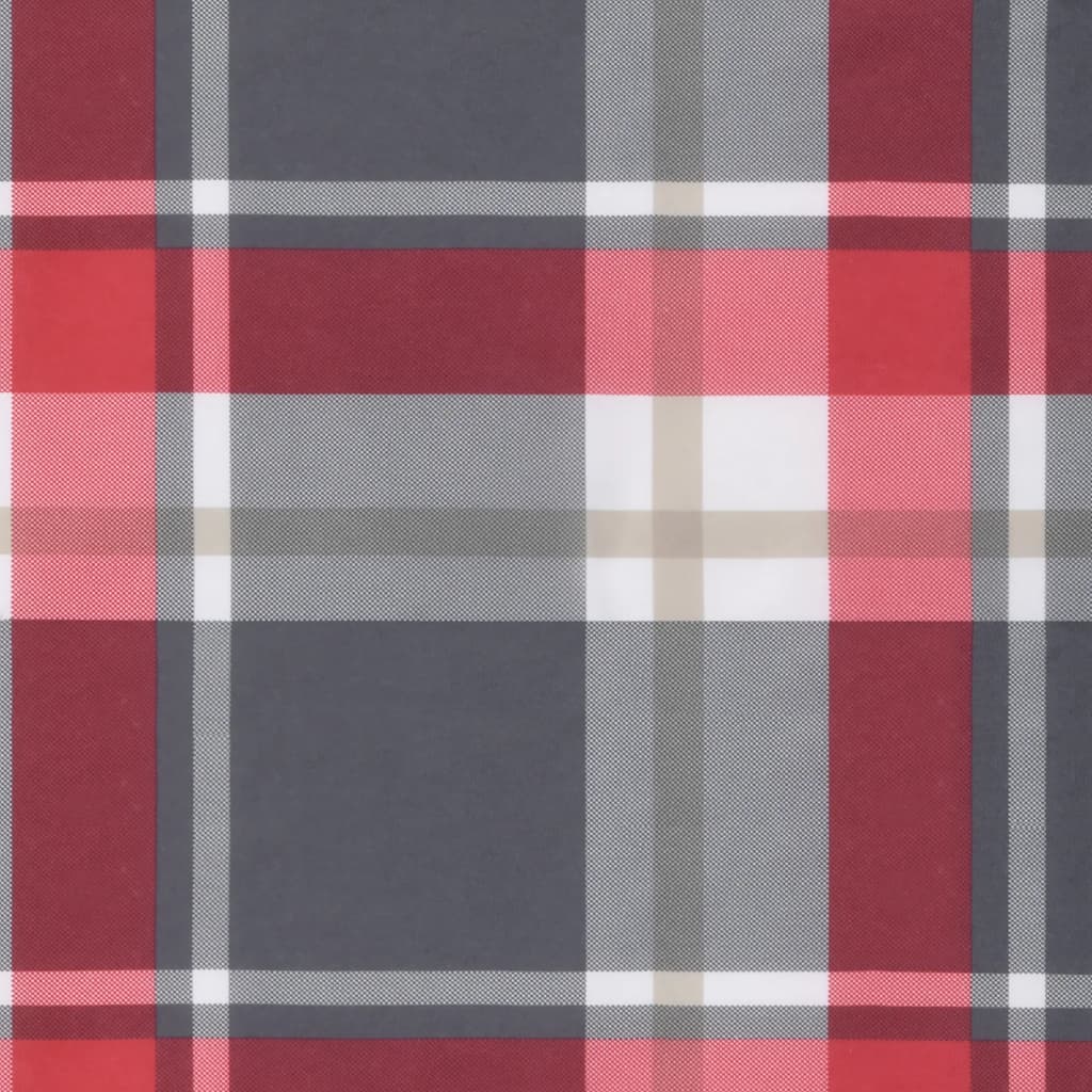 vidaXL Pernă bancă de grădină, roșu carouri, 180x50x3cm, textil Oxford