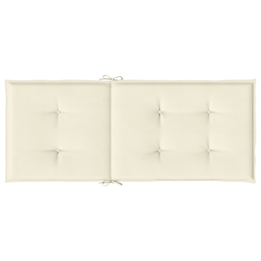 vidaXL Perne scaun cu spătar înalt, 6 buc., crem, 120x50x3 cm, textil vidaXL Perne scaun cu spătar înalt, 6 buc., crem, 120x50x3 cm, textil