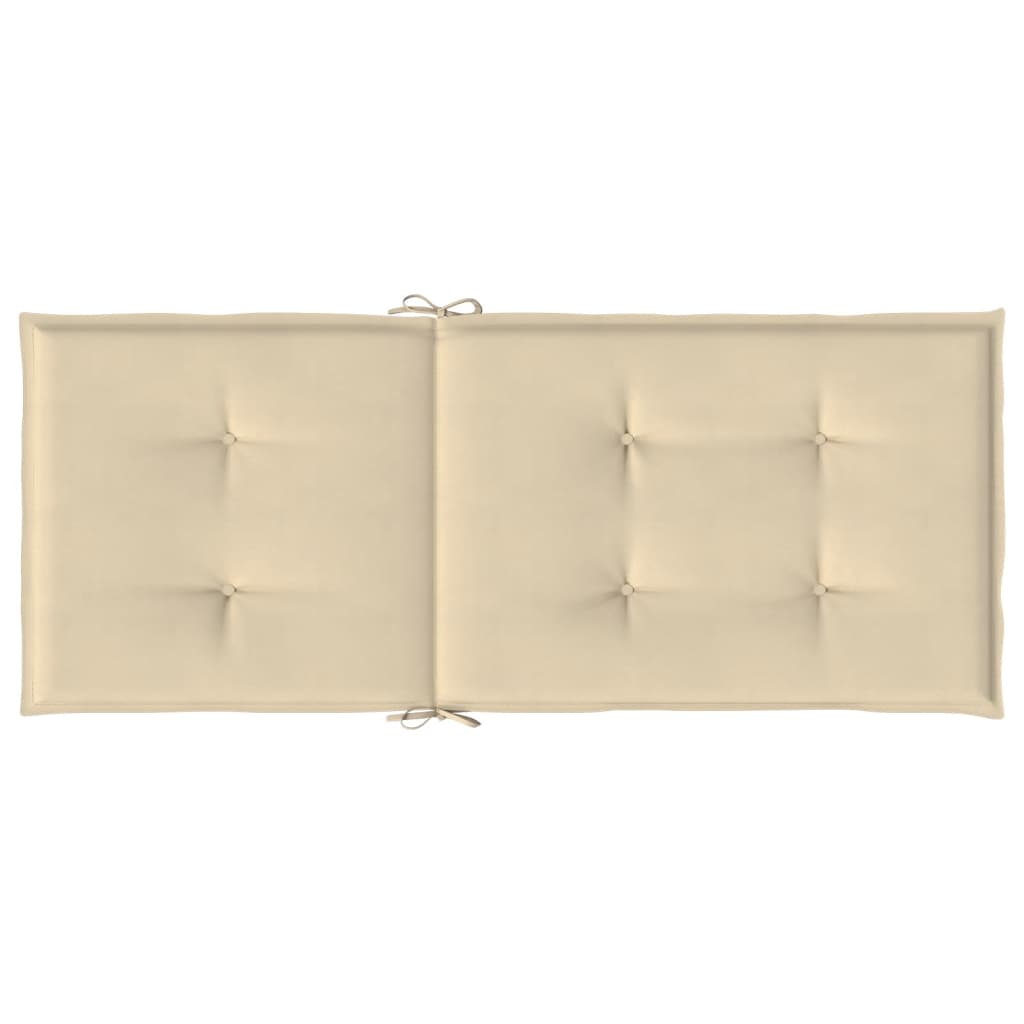 vidaXL Perne scaun spătar înalt, 6 buc., bej, 120x50x3 cm, textil vidaXL Perne scaun spătar înalt, 6 buc., bej, 120x50x3 cm, textil