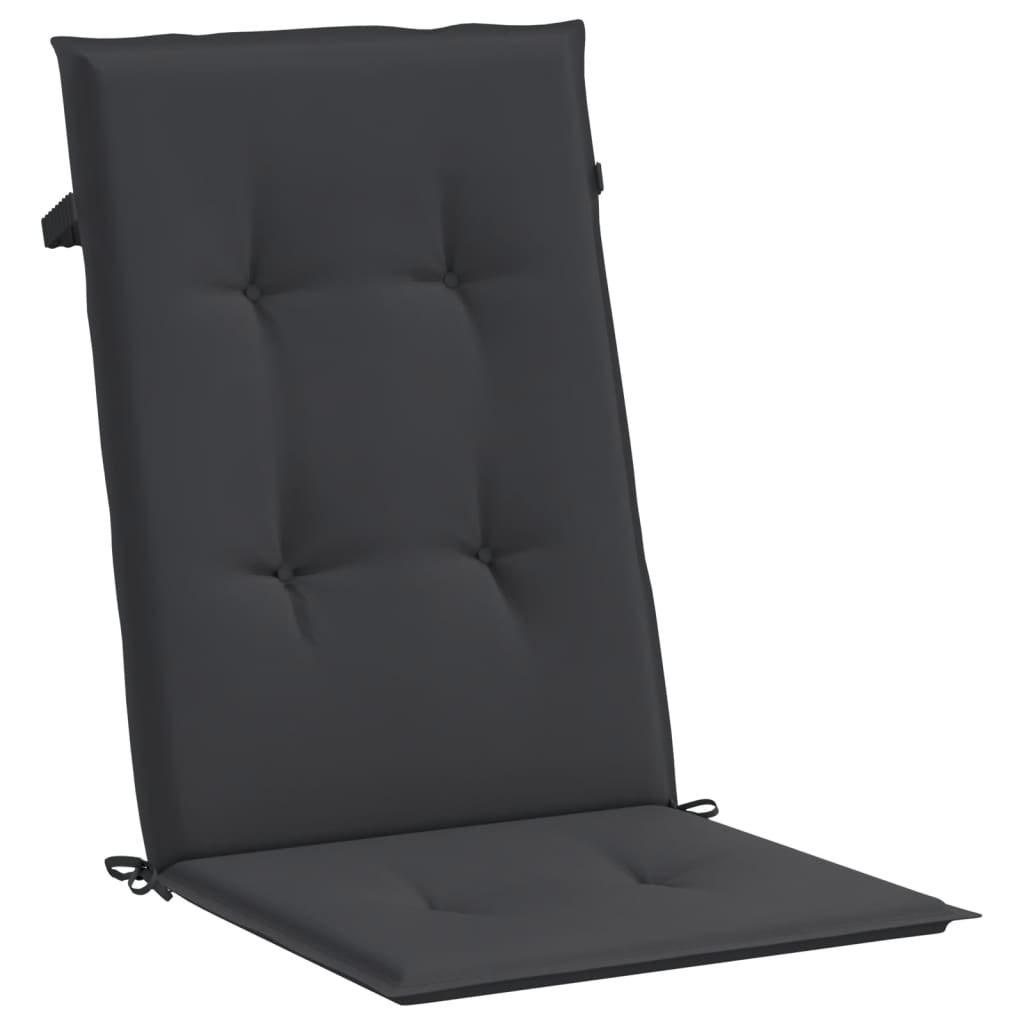 vidaXL Perne scaun spătar înalt, 6 buc., negru, 120x50x3 cm, textil vidaXL Perne scaun spătar înalt, 6 buc., negru, 120x50x3 cm, textil