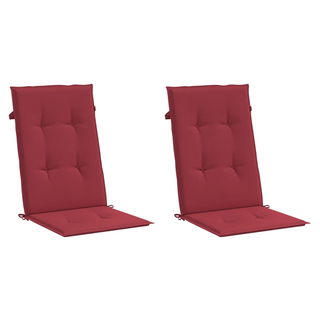vidaXL Perne scaun cu spătar înalt, 2 buc., roșu, 120x50x3 cm, textil vidaXL Perne scaun cu spătar înalt, 2 buc., roșu, 120x50x3 cm, textil