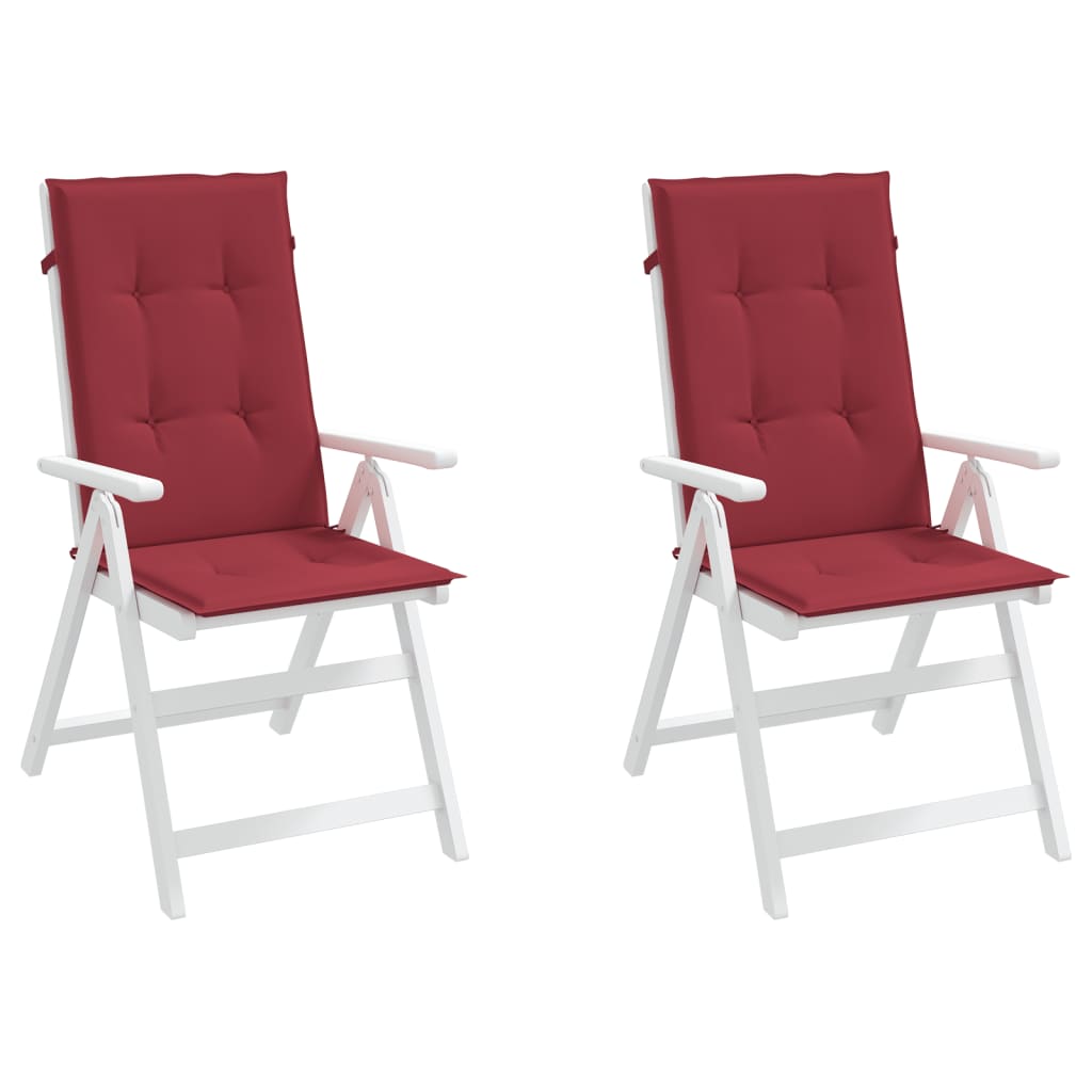 vidaXL Perne scaun cu spătar înalt, 2 buc., roșu, 120x50x3 cm, textil vidaXL Perne scaun cu spătar înalt, 2 buc., roșu, 120x50x3 cm, textil