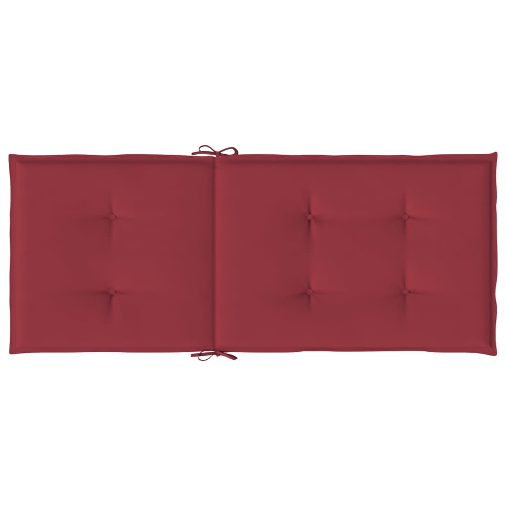 vidaXL Perne scaun cu spătar înalt, 2 buc., roșu, 120x50x3 cm, textil vidaXL Perne scaun cu spătar înalt, 2 buc., roșu, 120x50x3 cm, textil