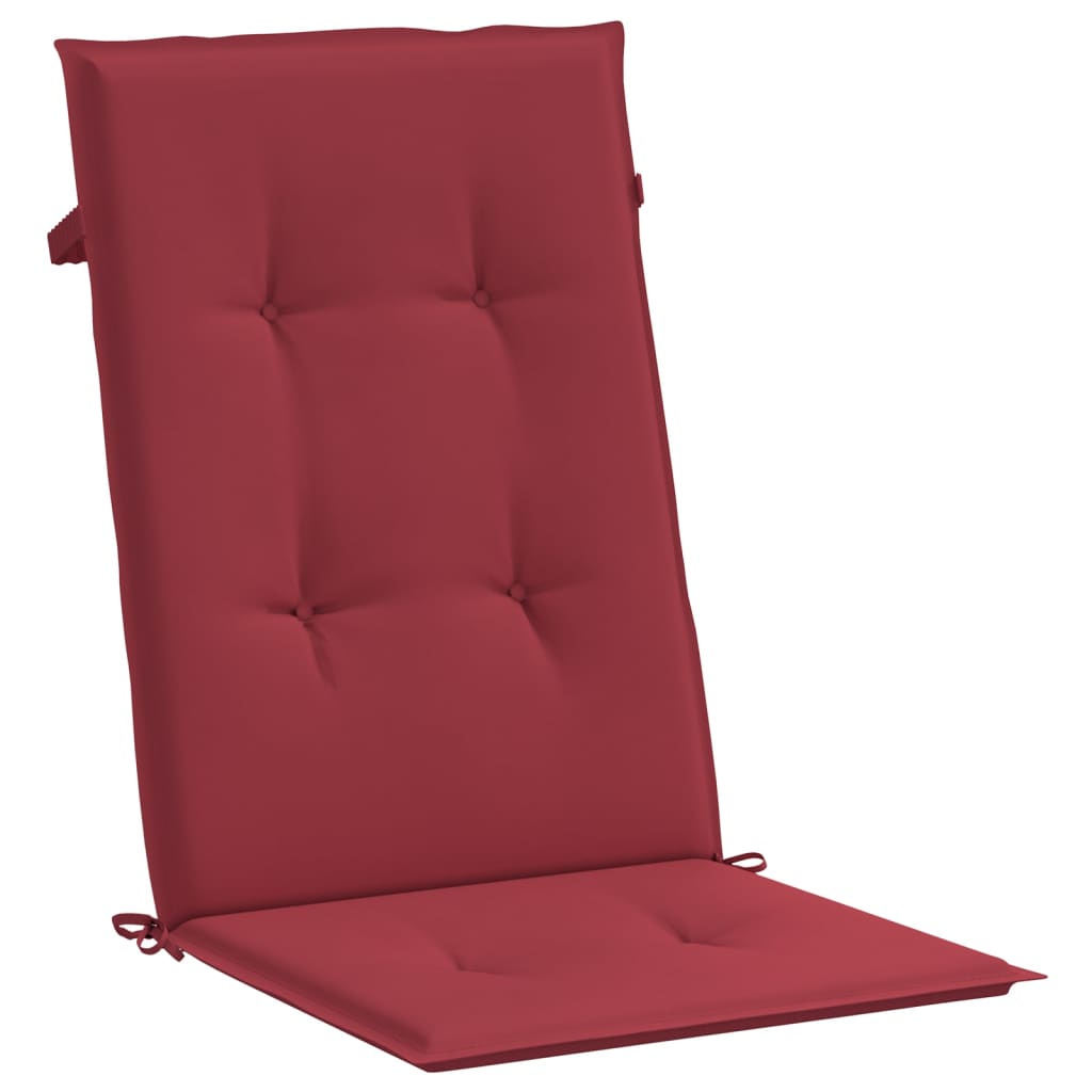 vidaXL Perne scaun cu spătar înalt, 4 buc., roșu, 120x50x3 cm, textil vidaXL Perne scaun cu spătar înalt, 4 buc., roșu, 120x50x3 cm, textil