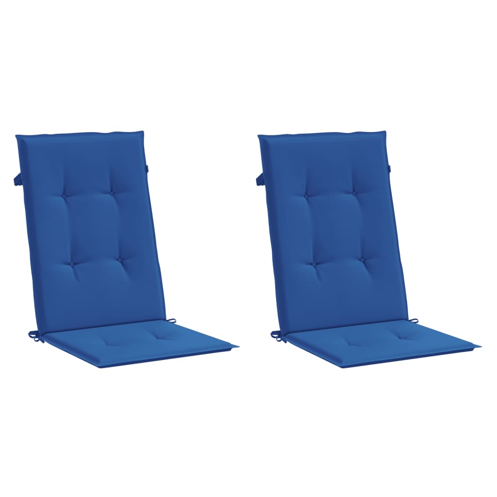 vidaXL Perne scaun spătar înalt, 2 buc., albastru, 120x50x3 cm, textil vidaXL Perne scaun spătar înalt, 2 buc., albastru, 120x50x3 cm, textil