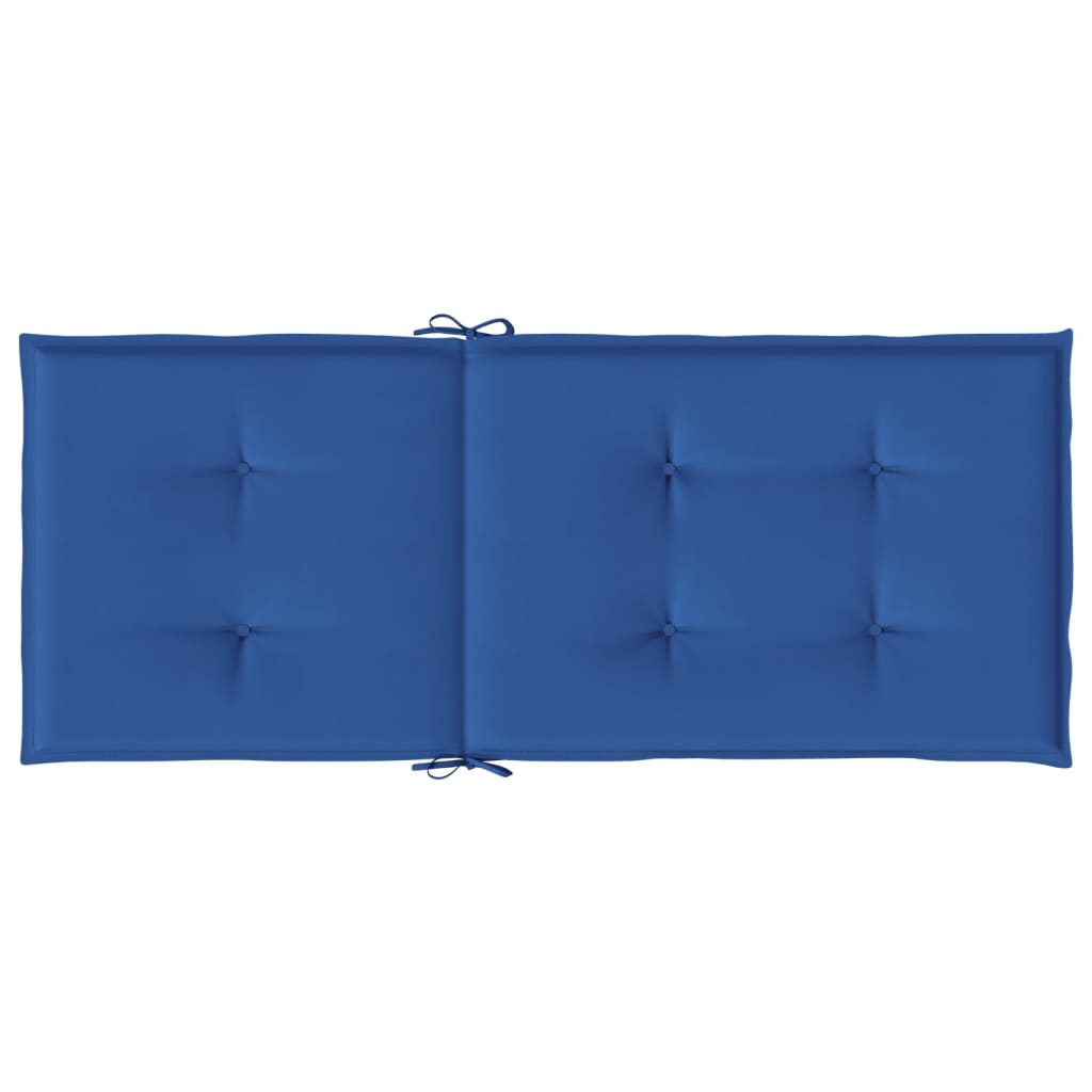 vidaXL Perne scaun spătar înalt, 2 buc., albastru, 120x50x3 cm, textil vidaXL Perne scaun spătar înalt, 2 buc., albastru, 120x50x3 cm, textil
