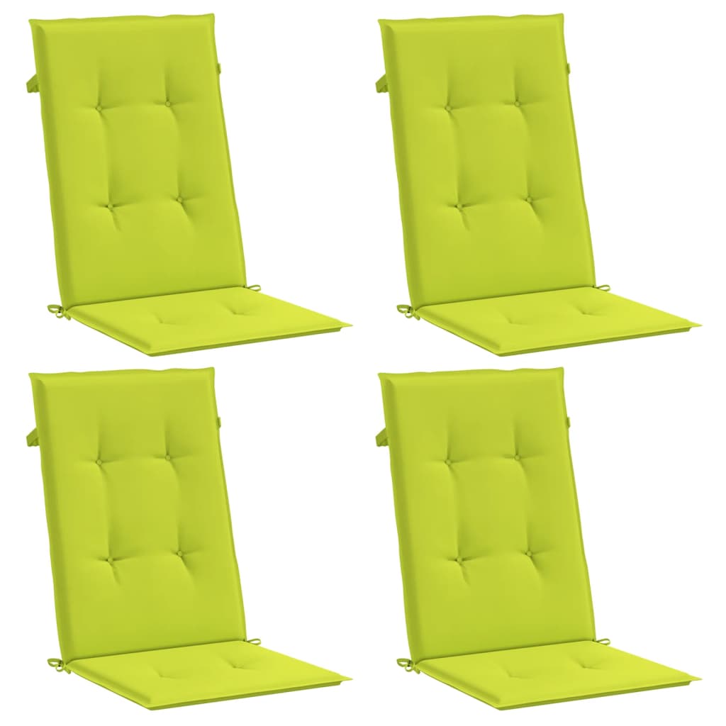 vidaXL Perne scaun cu spătar înalt, 4 buc., verde, 120x50x3 cm, textil vidaXL Perne scaun cu spătar înalt, 4 buc., verde, 120x50x3 cm, textil