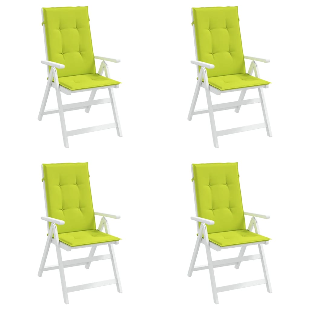 vidaXL Perne scaun cu spătar înalt, 4 buc., verde, 120x50x3 cm, textil vidaXL Perne scaun cu spătar înalt, 4 buc., verde, 120x50x3 cm, textil