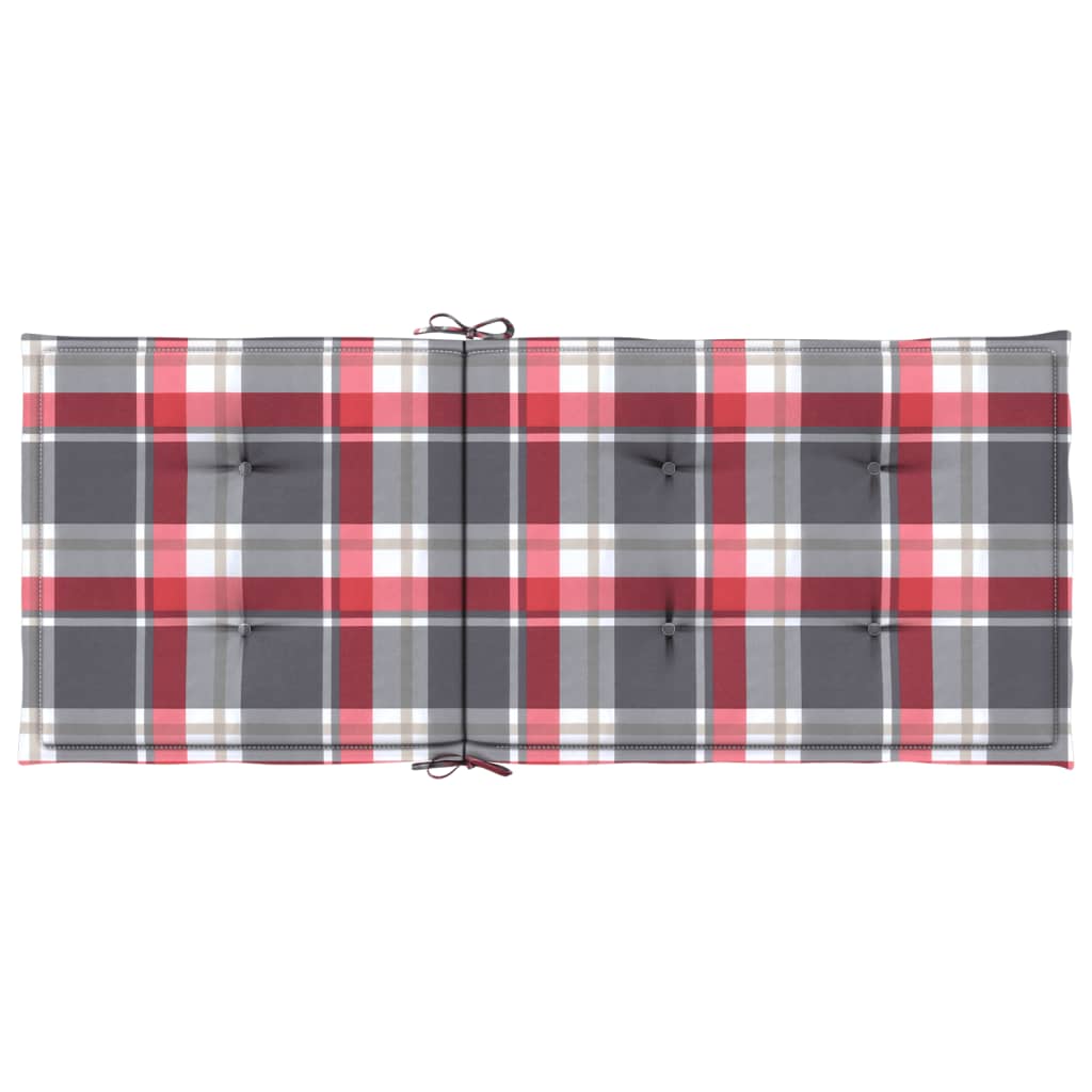 vidaXL Perne scaun spătar înalt 6 buc. roșu carouri 120x50x3 cm textil vidaXL Perne scaun spătar înalt 6 buc. roșu carouri 120x50x3 cm textil
