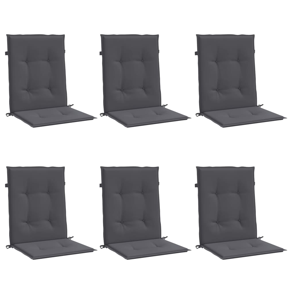 vidaXL Perne scaun cu spătar mic, 6 buc., antracit, textil oxford