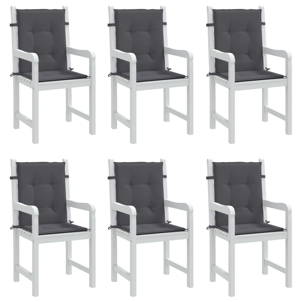 vidaXL Perne scaun cu spătar mic, 6 buc., antracit, textil oxford