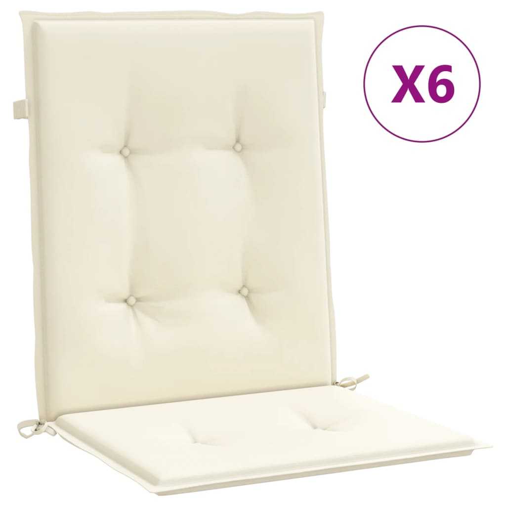 vidaXL Perne cu spătar mic, 6 buc., crem, 100x50x3 cm, textil oxford vidaXL Perne cu spătar mic, 6 buc., crem, 100x50x3 cm, textil oxford