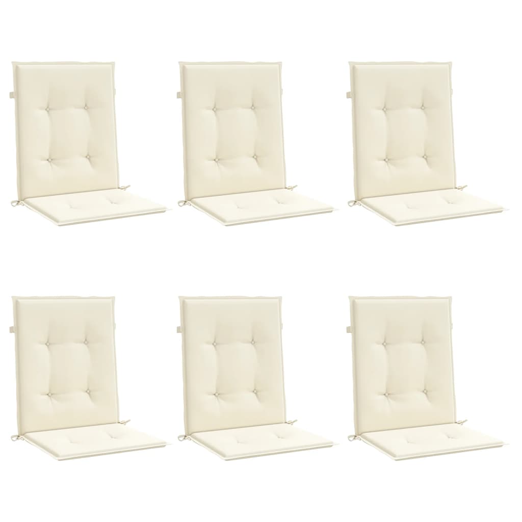 vidaXL Perne cu spătar mic, 6 buc., crem, 100x50x3 cm, textil oxford vidaXL Perne cu spătar mic, 6 buc., crem, 100x50x3 cm, textil oxford
