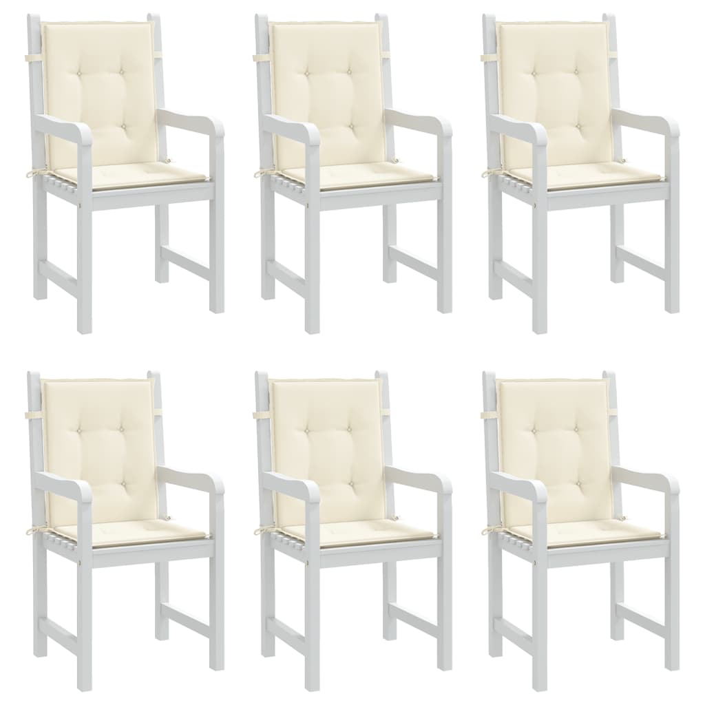 vidaXL Perne cu spătar mic, 6 buc., crem, 100x50x3 cm, textil oxford vidaXL Perne cu spătar mic, 6 buc., crem, 100x50x3 cm, textil oxford