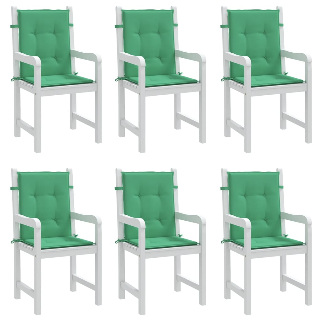 vidaXL Perne cu spătar mic, 6 buc., verde, 100x50x3 cm, textil oxford vidaXL Perne cu spătar mic, 6 buc., verde, 100x50x3 cm, textil oxford