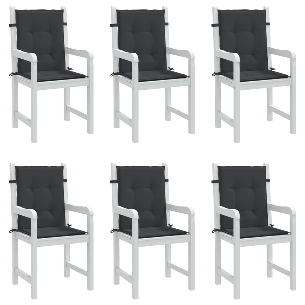 vidaXL Perne cu spătar mic, 6 buc., negru, 100x50x3 cm, textil oxford vidaXL Perne cu spătar mic, 6 buc., negru, 100x50x3 cm, textil oxford