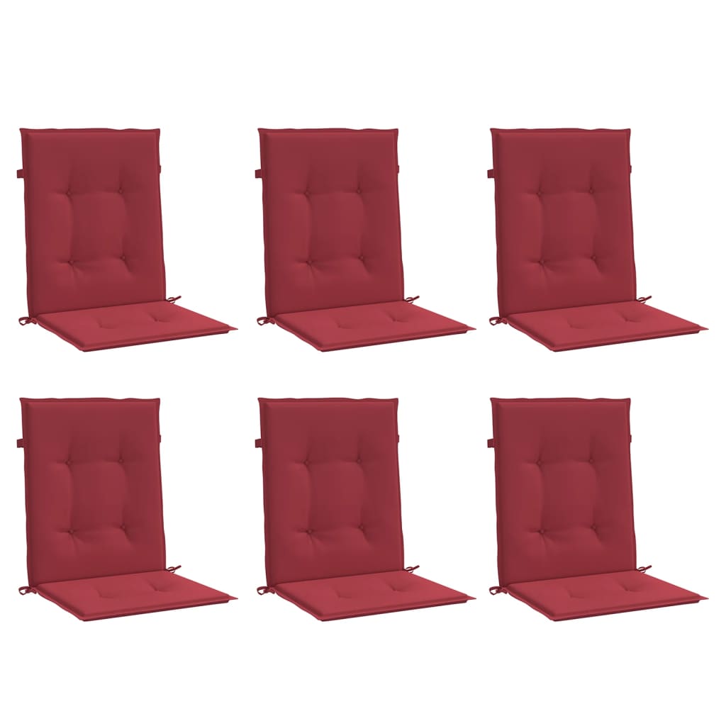 vidaXL Perne cu spătar mic, 6 buc. roșu vin 100x50x3 cm textil oxford vidaXL Perne cu spătar mic, 6 buc. roșu vin 100x50x3 cm textil oxford