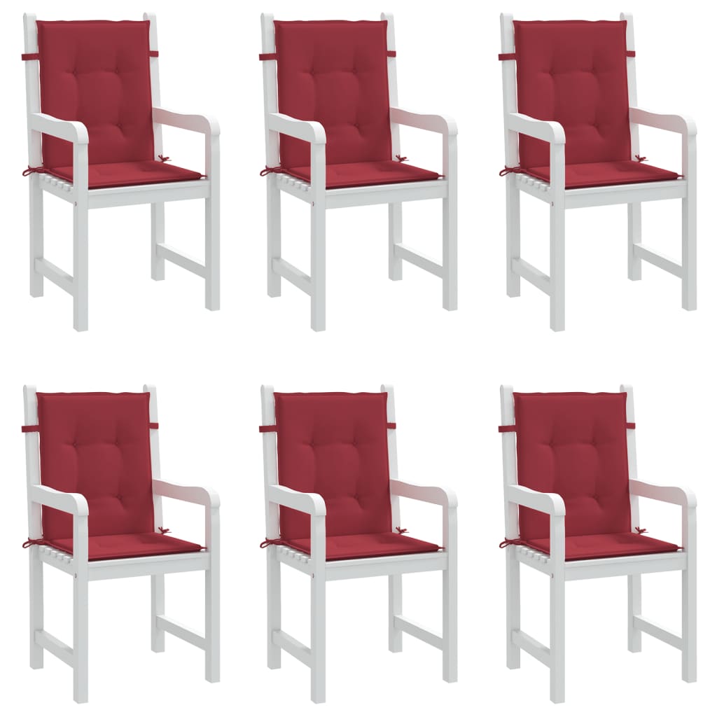 vidaXL Perne cu spătar mic, 6 buc. roșu vin 100x50x3 cm textil oxford vidaXL Perne cu spătar mic, 6 buc. roșu vin 100x50x3 cm textil oxford