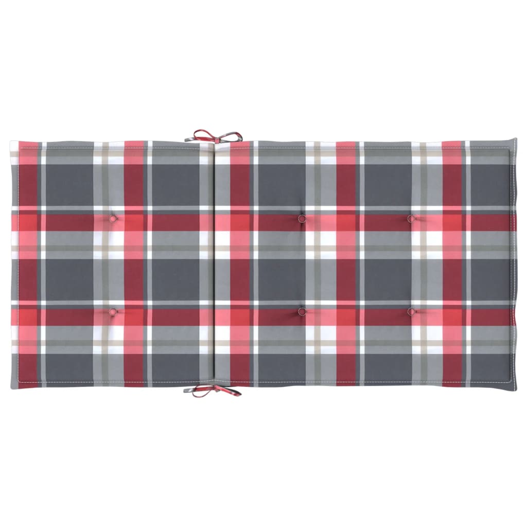 vidaXL Perne cu spătar roșu carouri, 6 buc., 100x50x3cm, textil Oxford vidaXL Perne cu spătar roșu carouri, 6 buc., 100x50x3cm, textil Oxford