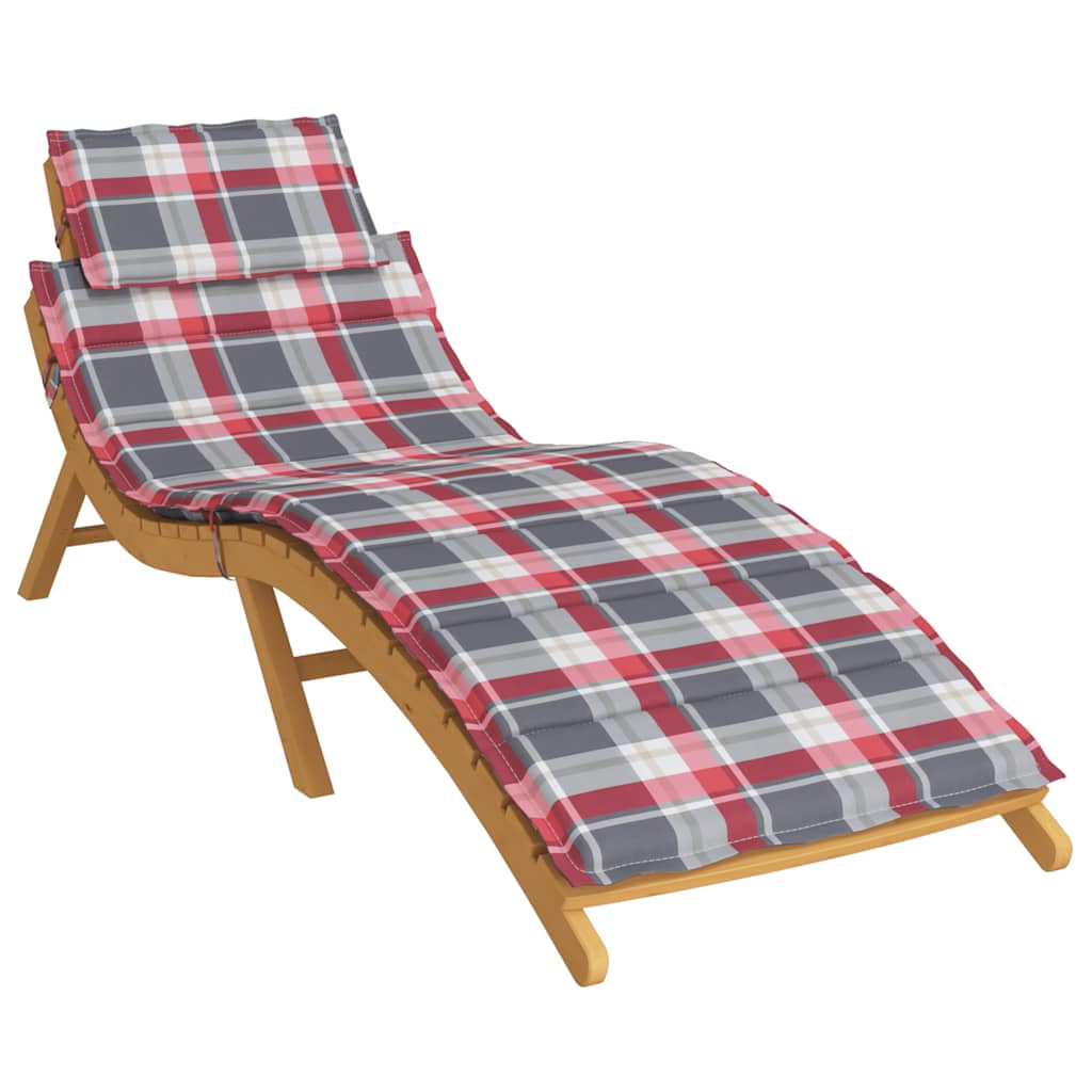 vidaXL Pernă de șezlong, roșu carouri, 186x58x4 cm, textil oxford vidaXL Pernă de șezlong, roșu carouri, 186x58x4 cm, textil oxford
