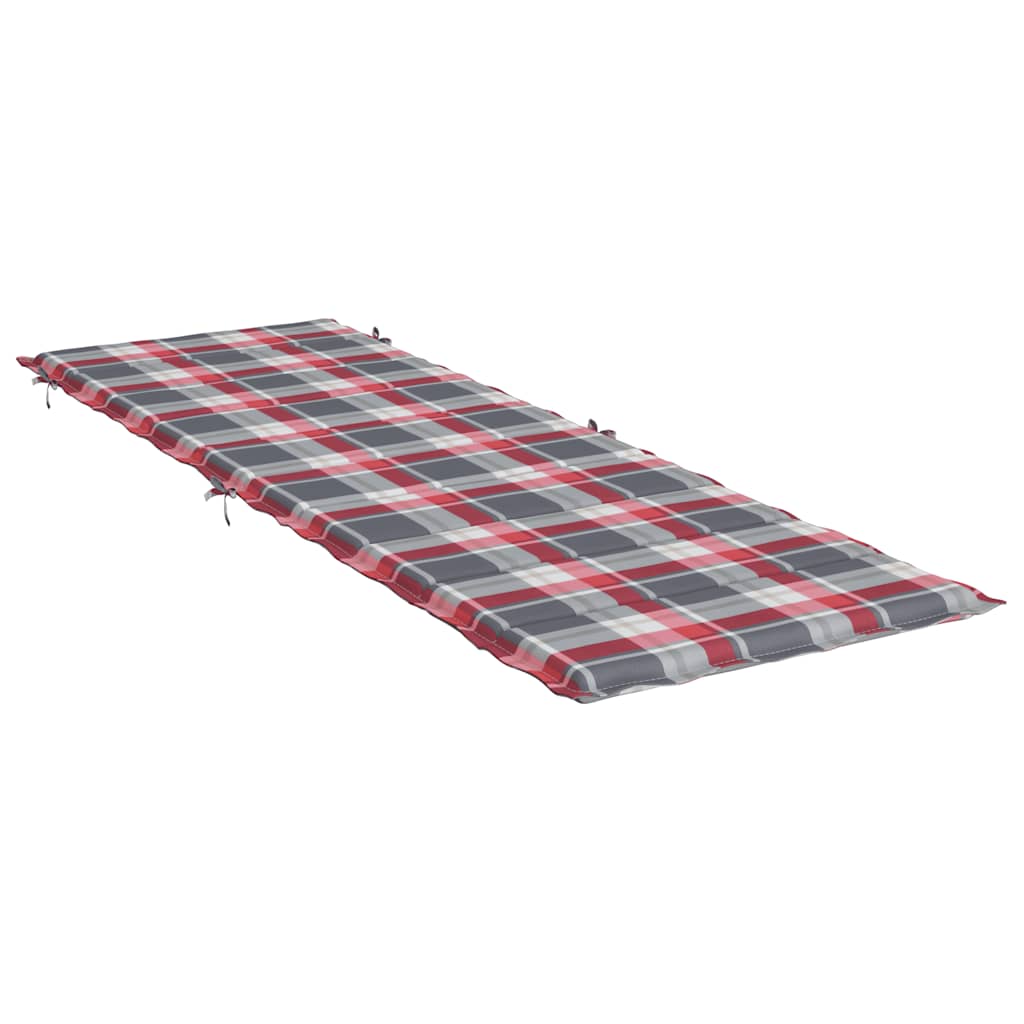 vidaXL Pernă de șezlong, roșu carouri, 186x58x4 cm, textil oxford vidaXL Pernă de șezlong, roșu carouri, 186x58x4 cm, textil oxford